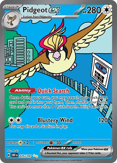 Pidgeot ex #225 Obsidian Flames