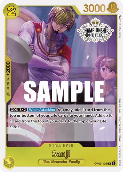 Sanji (Store Championship Participation Pack Vol. 2) #OP03-102 One Piece Promotion Cards