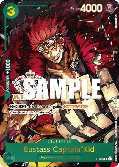 Eustass"Captain"Kid (Store Championship Vol. 2 Winner) #P-003 One Piece Promotion Cards
