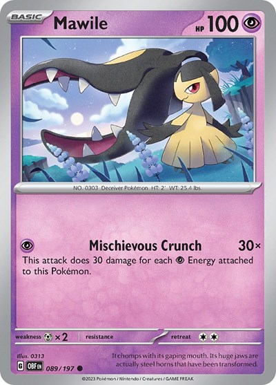 Mawile #89 Obsidian Flames
