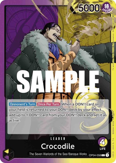 Crocodile #OP04-058 Kingdoms of Intrigue