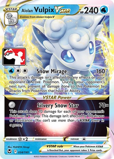 Alolan Vulpix VSTAR #34 Prize Pack Series Cards