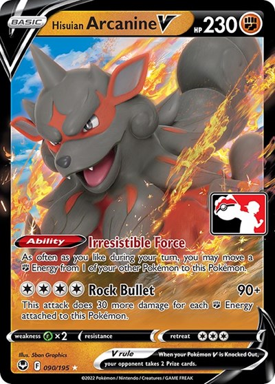 Hisuian Arcanine V #90 Prize Pack Series Cards