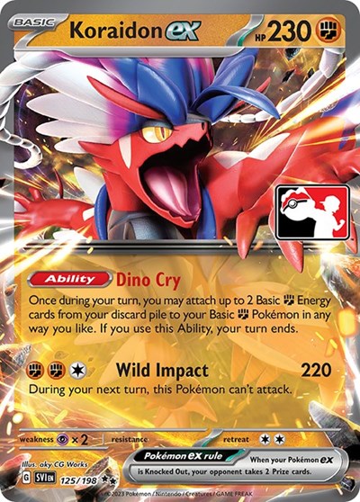 Koraidon ex Prize Pack Series Cards #125