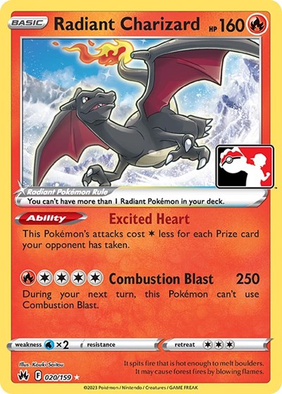 Radiant Charizard #20 Prize Pack Series Cards