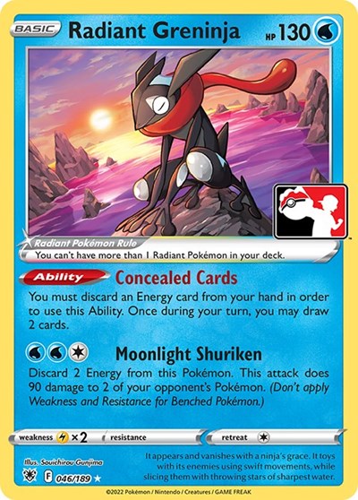 Radiant Greninja #46 Prize Pack Series Cards