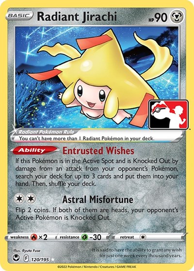 Radiant Jirachi #120 Prize Pack Series Cards