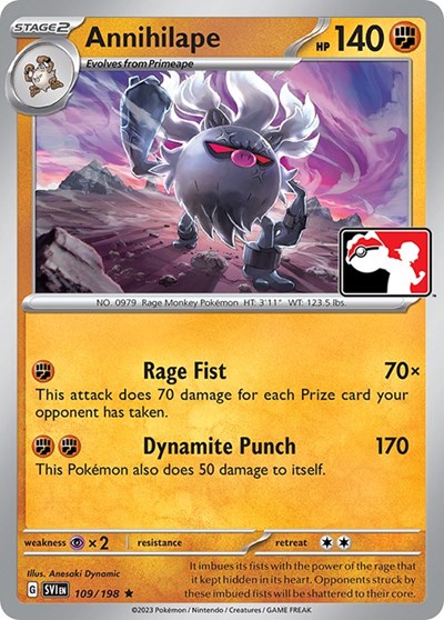 Annihilape #109 Prize Pack Series Cards