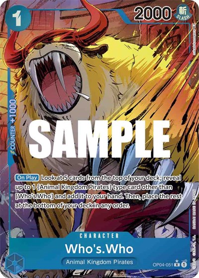 Who's.Who (Alternate Art) #OP04-051 Kingdoms of Intrigue