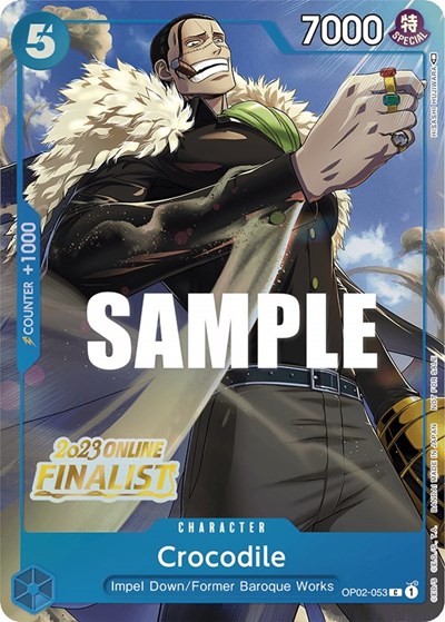 Crocodile (Online Regional 2023) [Finalist] #OP02-053 One Piece Promotion Cards