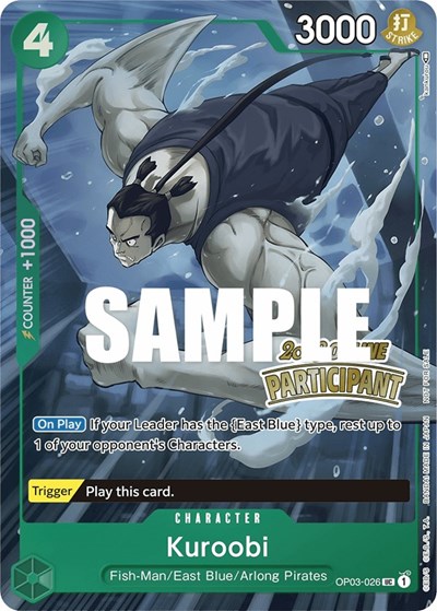 Kuroobi (Online Regional 2023) [Participant] #OP03-026 One Piece Promotion Cards