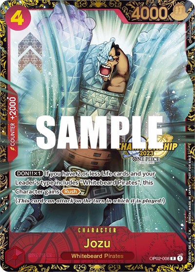 Jozu (Championship 2023) #OP02-008 One Piece Promotion Cards