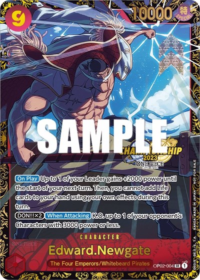 Edward.Newgate (Championship 2023) #OP02-004 One Piece Promotion Cards
