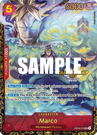 Marco (Championship 2023) #OP03-013 One Piece Promotion Cards