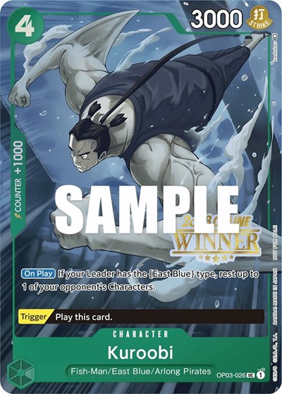 Kuroobi (Online Regional 2023) [Winner] #OP03-026 One Piece Promotion Cards