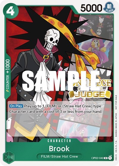 Brook (Judge Pack Vol. 2) #OP02-040 One Piece Promotion Cards
