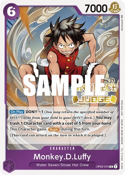 Monkey.D.Luffy (Judge Pack Vol. 2) #OP03-070 One Piece Promotion Cards