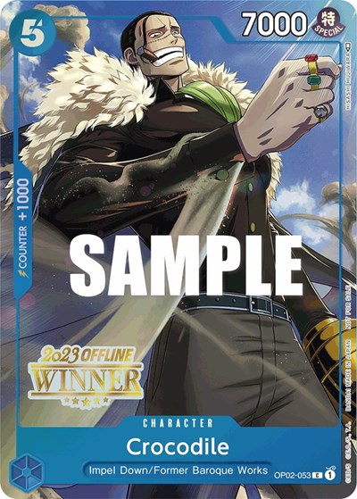 Crocodile (Offline Regional 2023) [Winner] #OP02-053 One Piece Promotion Cards
