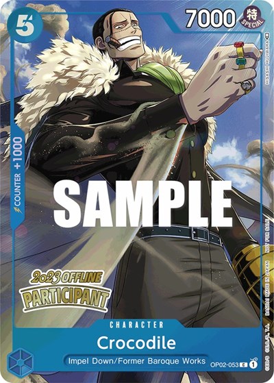 Crocodile (Offline Regional 2023) [Participant] #OP02-053 One Piece Promotion Cards
