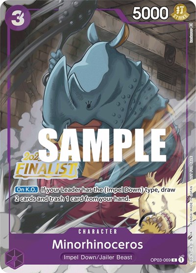 Minorhinoceros (Offline Regional 2023) [Finalist] #OP03-069 One Piece Promotion Cards