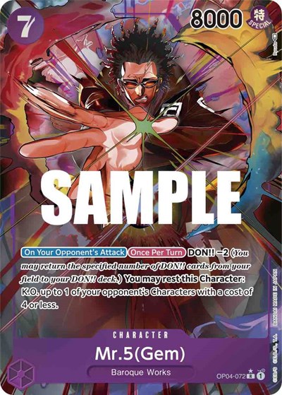 Mr.5 (Gem) (Alternate Art) #OP04-072 Kingdoms of Intrigue