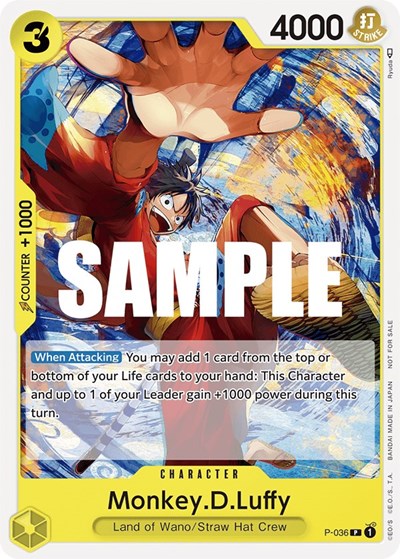 Monkey.D.Luffy (Pre-Release Tournament) #P-036 One Piece Promotion Cards