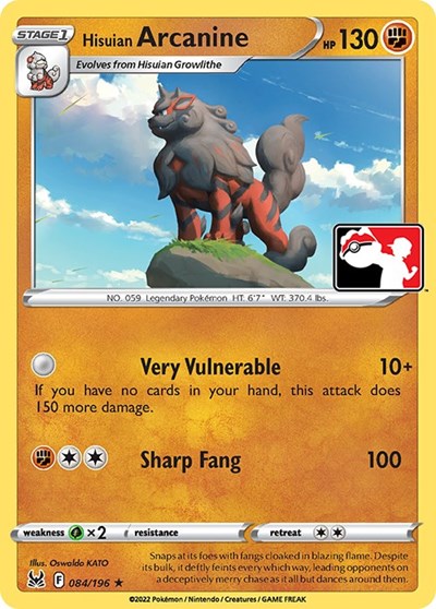 Hisuian Arcanine #84 Prize Pack Series Cards