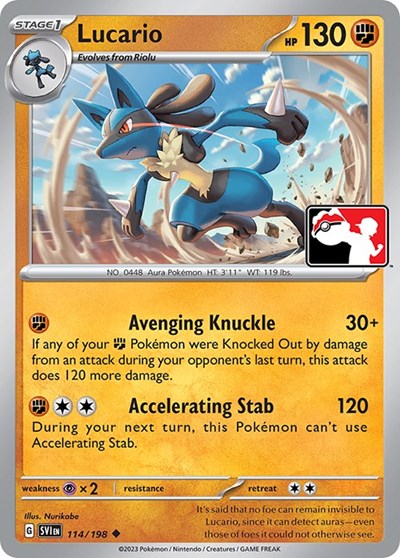 Lucario #114 Prize Pack Series Cards