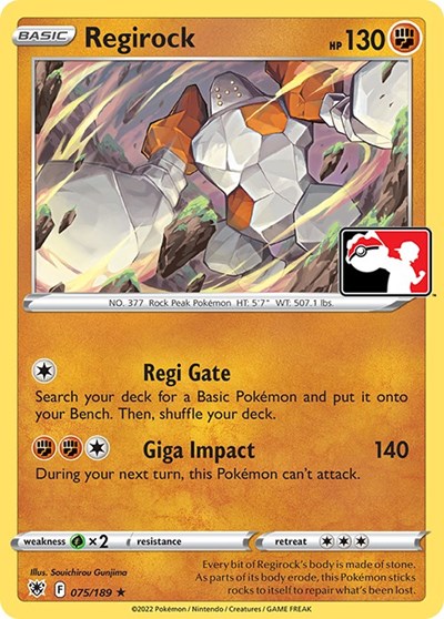 Regirock #75 Prize Pack Series Cards