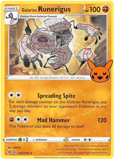 Galarian Runerigus #102 Trick or Trade BOOster Bundle 2023