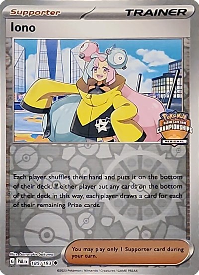 Iono #185 League & Championship Cards