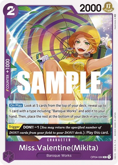 Miss.Valentine(Mikita) #OP04-066 Kingdoms of Intrigue