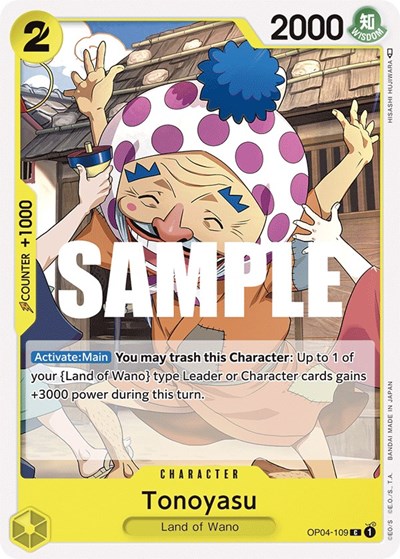 Tonoyasu #OP04-109 Kingdoms of Intrigue