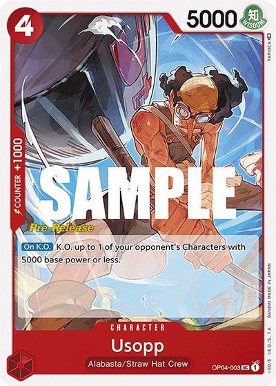Usopp #OP04-003 Kingdoms of Intrigue Pre-Release Cards