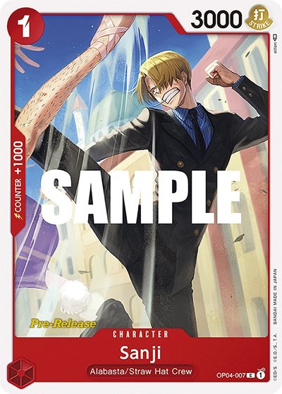 Sanji #OP04-007 Kingdoms of Intrigue Pre-Release Cards