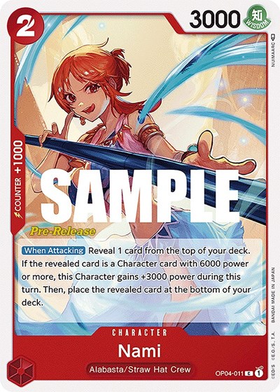 Nami #OP04-011 Kingdoms of Intrigue Pre-Release Cards