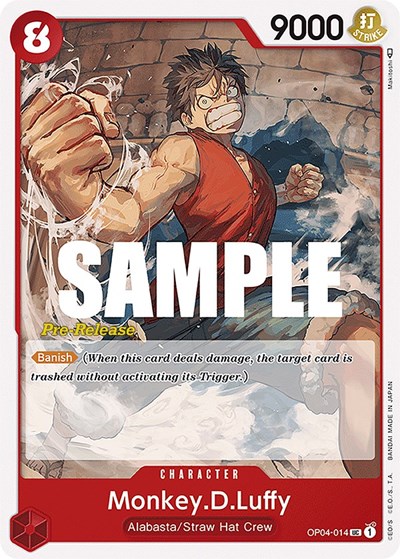 Monkey.D.Luffy #OP04-014 Kingdoms of Intrigue Pre-Release Cards