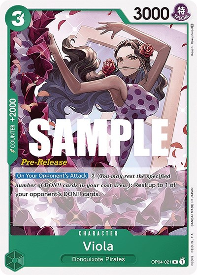 Viola #OP04-021 Kingdoms of Intrigue Pre-Release Cards