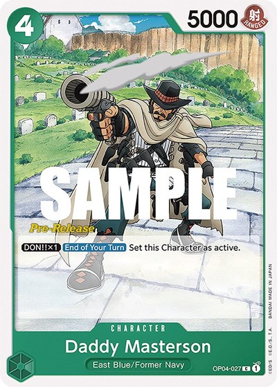 Daddy Masterson #OP04-027 Kingdoms of Intrigue Pre-Release Cards