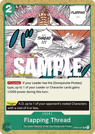 Flapping Thread #OP04-037 Kingdoms of Intrigue Pre-Release Cards