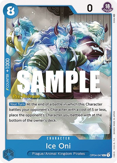 Ice Oni #OP04-047 Kingdoms of Intrigue Pre-Release Cards