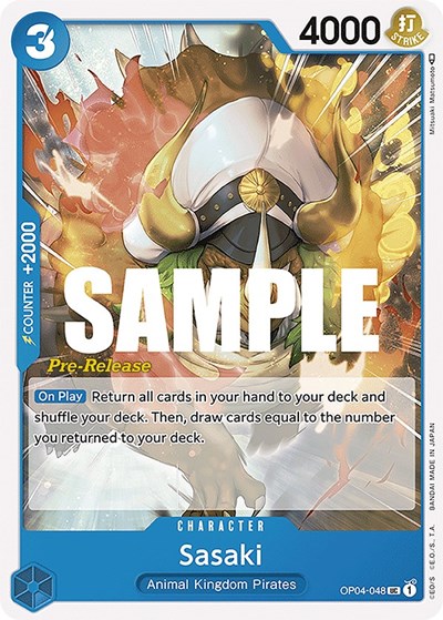 Sasaki #OP04-048 Kingdoms of Intrigue Pre-Release Cards