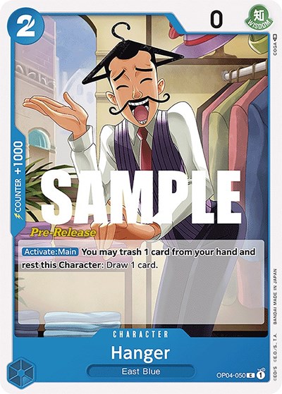 Hanger #OP04-050 Kingdoms of Intrigue Pre-Release Cards