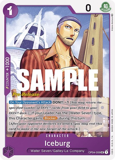 Iceburg #OP04-059 Kingdoms of Intrigue Pre-Release Cards
