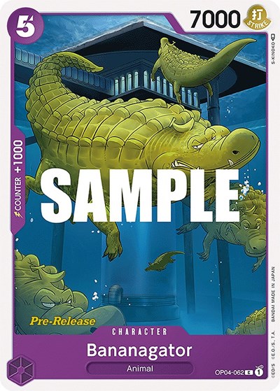 Bananagator #OP04-062 Kingdoms of Intrigue Pre-Release Cards
