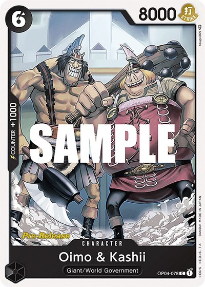 Oimo & Kashii #OP04-078 Kingdoms of Intrigue Pre-Release Cards