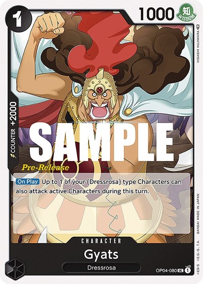 Gyats #OP04-080 Kingdoms of Intrigue Pre-Release Cards