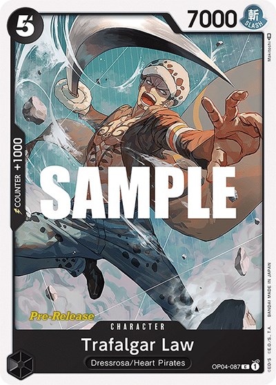 Trafalgar Law #OP04-087 Kingdoms of Intrigue Pre-Release Cards
