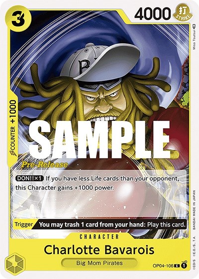 Charlotte Bavarois #OP04-106 Kingdoms of Intrigue Pre-Release Cards
