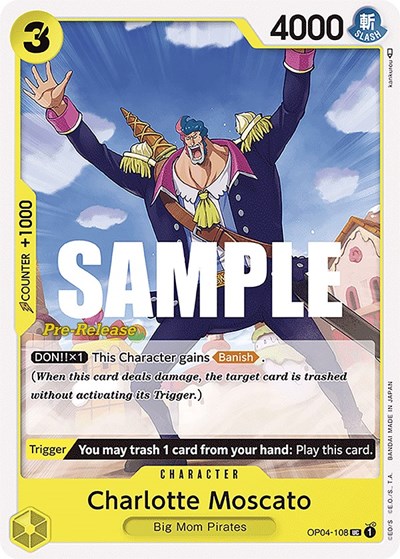 Charlotte Moscato #OP04-108 Kingdoms of Intrigue Pre-Release Cards